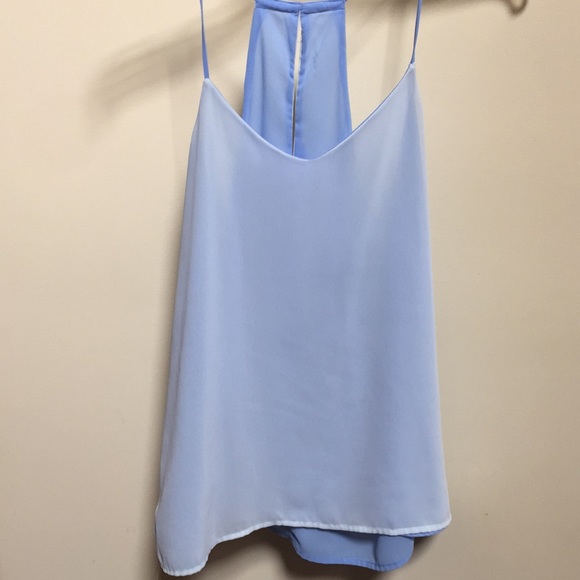 Blue Razor Back Blouse - Picture 3 of 4